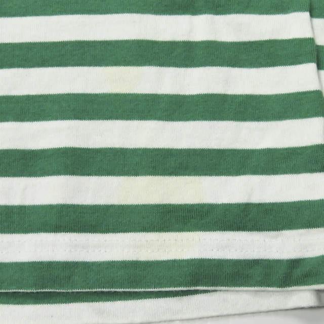 マリメッコ marimekko フィンランド製 ボーダーショートスリーブTシャツ S グリーン 半袖 トップス |  | 06