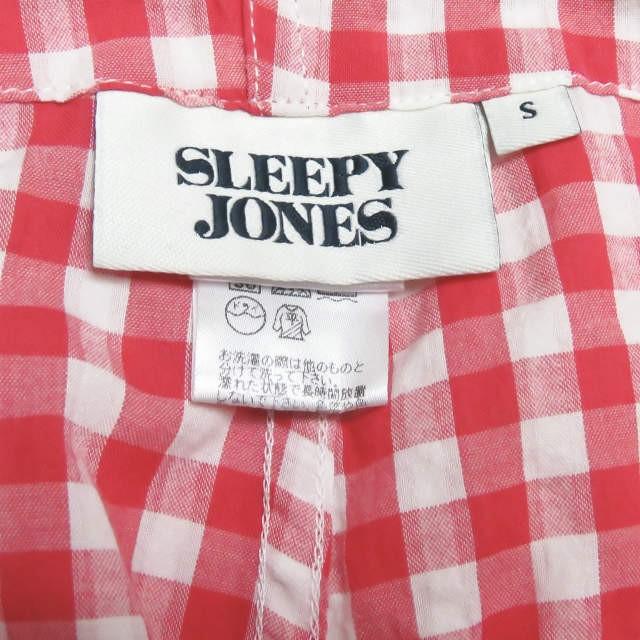 スリーピージョーンズ SLEEPY JONES ギンガムチェックパジャマパンツ S レッド コットン イージー ボトムス |  | 02
