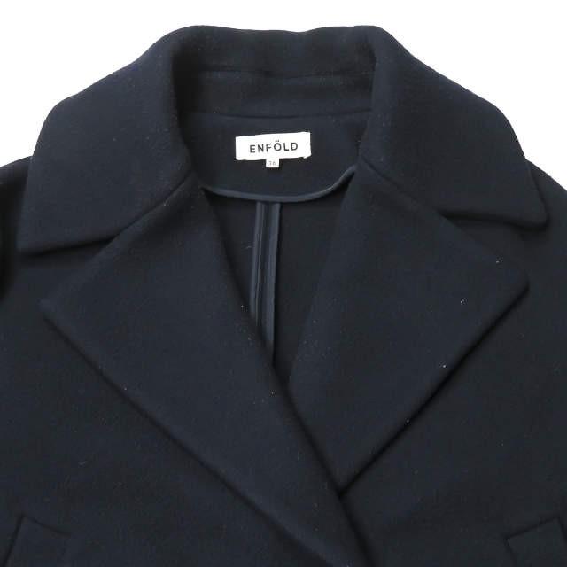 エンフォルド ENFOLD モッサAラインショートコート 3008A130-1390  36 ネイビー メルトン P アウター |  | 03