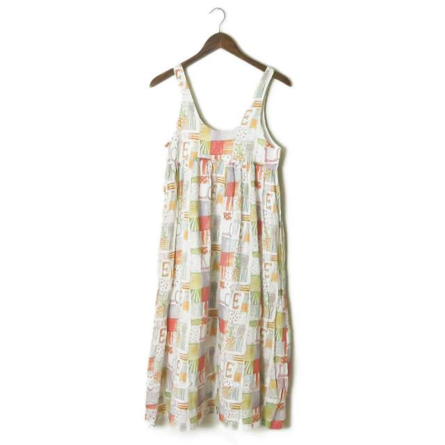 FAMILY AFFAIRS ファミリーアフェアーズ Odile Dress Love Print プリントキャミワンピース S ホワイト 総柄 テキスタイル lc27505 |  | 01