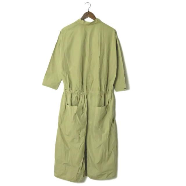 アルバム ディ ファミリア ALBUM DI FAMIGLIA LONG COLLAR DRESS オープンカラーロングドレス S カーキ 長袖 タイプライター シャツ ワンピース トップス |  | 01