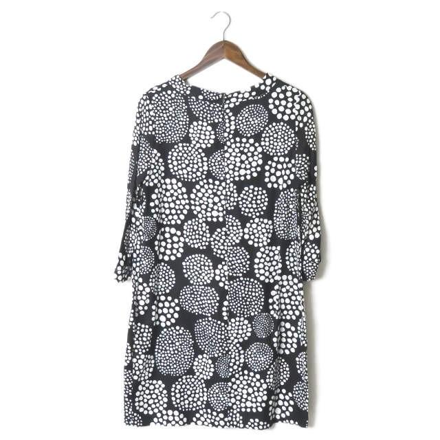 マリメッコ marimekko リネンドットワンピース 52032-34626 36 ブラック ドレス トップス |  | 01