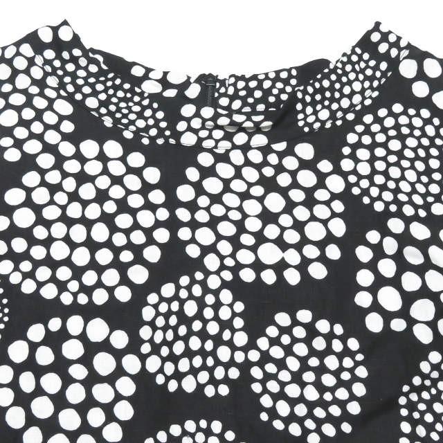 マリメッコ marimekko リネンドットワンピース 52032-34626 36 ブラック ドレス トップス |  | 03