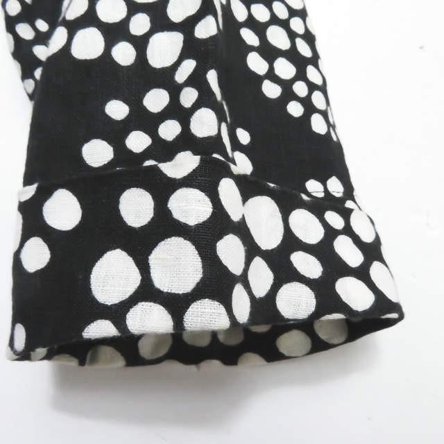 マリメッコ marimekko リネンドットワンピース 52032-34626 36 ブラック ドレス トップス |  | 07