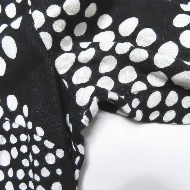 マリメッコ marimekko リネンドットワンピース 52032-34626 36 ブラック ドレス トップス |  | 08