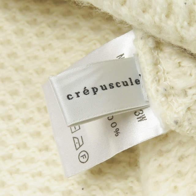 クレプスキュール crepuscule 17AW 日本製 Wool Moss Stitch L/S ウールカノコクルーネックニット 1703-013W フリー オフホワイト 長袖 プルオーバー |  | 02