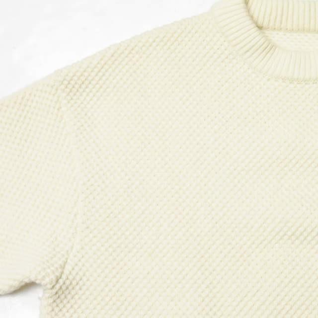 クレプスキュール crepuscule 17AW 日本製 Wool Moss Stitch L/S ウールカノコクルーネックニット 1703-013W フリー オフホワイト 長袖 プルオーバー |  | 04