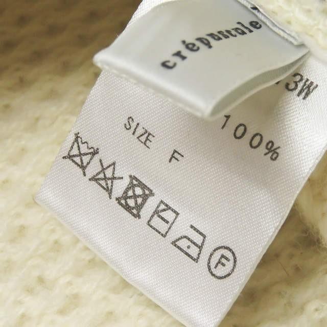 クレプスキュール crepuscule 17AW 日本製 Wool Moss Stitch L/S ウールカノコクルーネックニット 1703-013W フリー オフホワイト 長袖 プルオーバー |  | 09