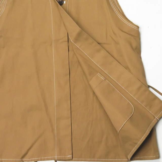 サワタカイ sawa takai 19SS 日本製 コットンカットオフベスト SS19-0008 S ブラウン ジレ リボン トップス |  | 06