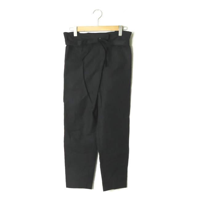 Drawer ドゥロワー 17SS 日本製 ラップスリムパンツ 6514-236-0722 38 ブラック ウエストリボン ボトムス ☆☆lc27938 | 