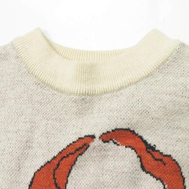 ジーヴィージーヴィー G.V.G.V. 日本製 MOUTH JACQUARD ROUND NECK NKIT TOP マウス ジャガードラウンドネックニットトップ GV1332018A 0/S |  | 03