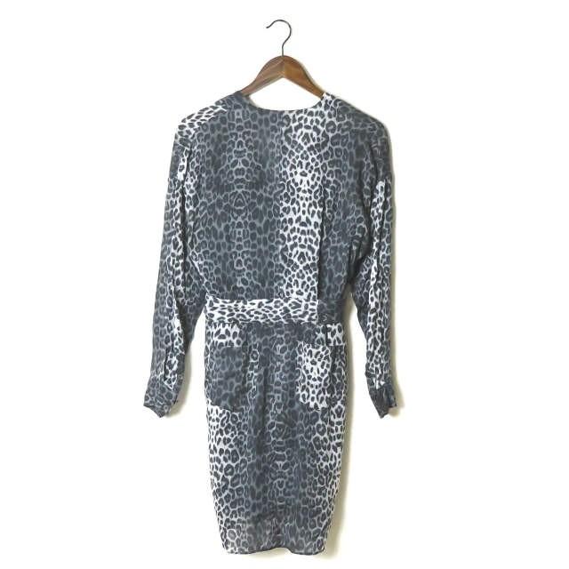 ジーヴィージーヴィー G.V.G.V. 日本製 レオパードVネックワンピース GV1141003A 36 グレー リヨセル トップス |  | 01