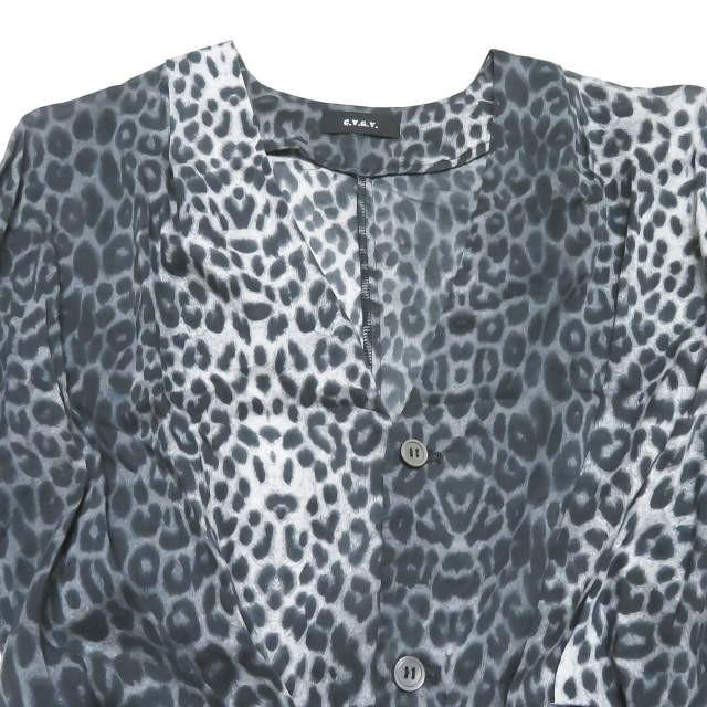 ジーヴィージーヴィー G.V.G.V. 日本製 レオパードVネックワンピース GV1141003A 36 グレー リヨセル トップス |  | 03