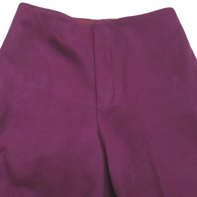 ドゥロワー Drawer 日本製 ワイドパンツ 6514-236-0726 34 ダークパープル センタープレス クロップド ボトムス |  | 03