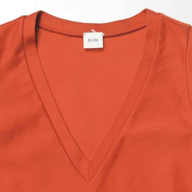 エリン ELIN 日本製 Vネックエプロントップ 11702-14-0903 36 オレンジ カットソー ノースリーブ トップス |  | 03