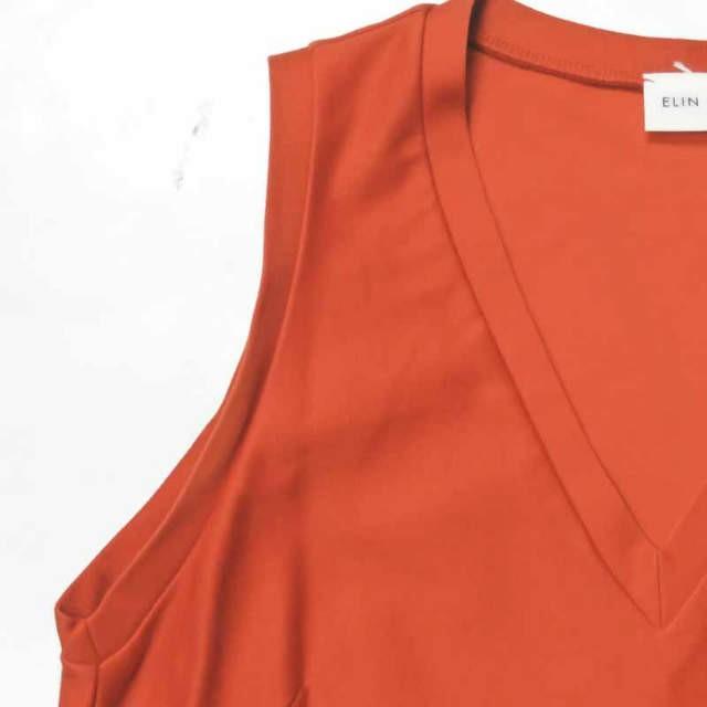エリン ELIN 日本製 Vネックエプロントップ 11702-14-0903 36 オレンジ カットソー ノースリーブ トップス |  | 04