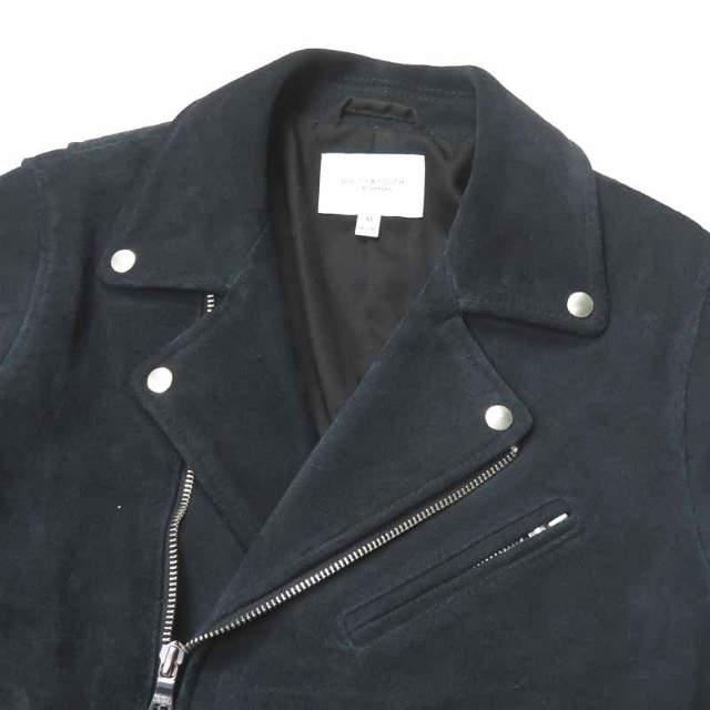 BEAUTY＆YOUTH UNITED ARROWS ビューティーアンドユース スエードダブルライダースジャケット 1625-199-4012 M ネイビー 革ジャン レザー |  | 03