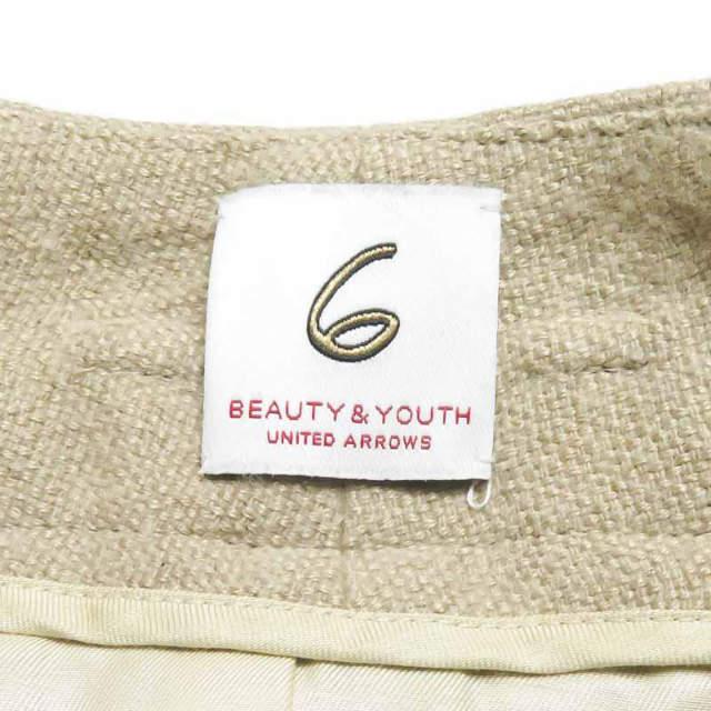 6 ROKU BEAUTY＆YOUTH UNITED ARROWS ロク アローズ LINEN MIX TIGHT SKIRT リネンミックスタイトスカート 1624-299-2936 36(S) lc28417 |  | 02