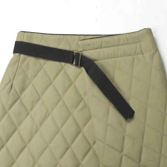 エリン ELIN 日本製 quilted midi SK キルテッドミディスカート 11506-23-0616 38 カーキ 巻きスカート ラップ ボトムス |  | 03