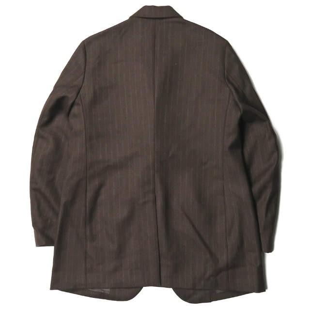 サワタカイ sawa takai 19AW 日本製 ストライプロングブレザー FW19-5043 S ブラウン 2B テーラードジャケット アウター |  | 01