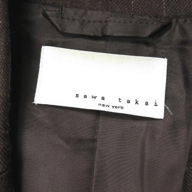 サワタカイ sawa takai 19AW 日本製 ストライプロングブレザー FW19-5043 S ブラウン 2B テーラードジャケット アウター |  | 02