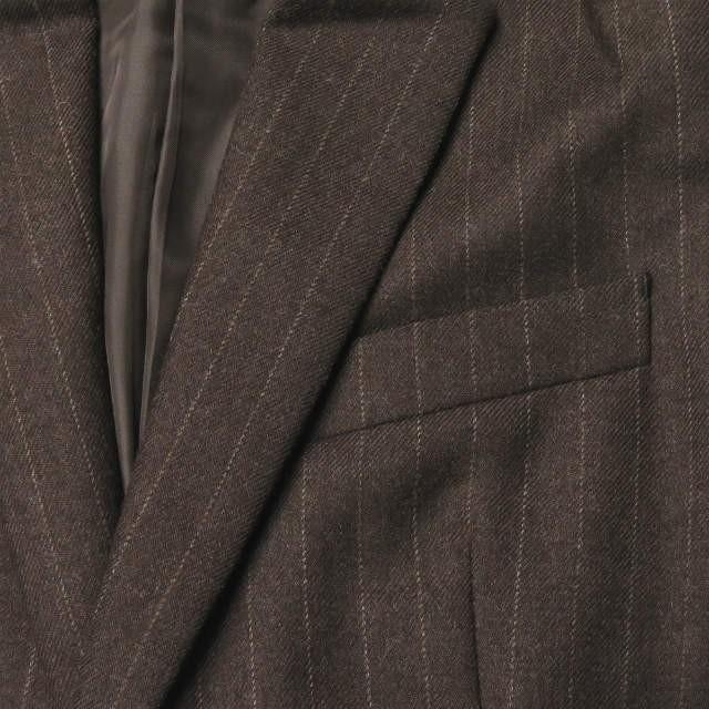 サワタカイ sawa takai 19AW 日本製 ストライプロングブレザー FW19-5043 S ブラウン 2B テーラードジャケット アウター |  | 04