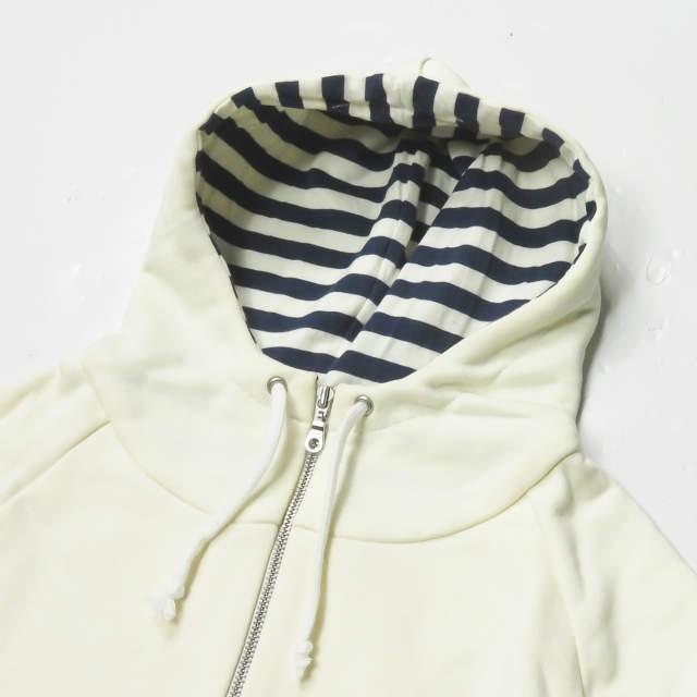 マリメッコ marimekko スウェットジップアップパーカー XS アイボリー ボーダー フーディー トップス |  | 03