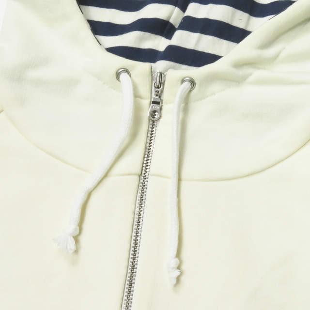 マリメッコ marimekko スウェットジップアップパーカー XS アイボリー ボーダー フーディー トップス |  | 04