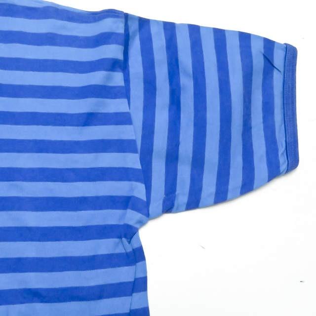 マリメッコ marimekko フィンランド製 コットンボーダーTシャツワンピース 130 ネイビー/ブルー 半袖 クルーネック トップス |  | 04