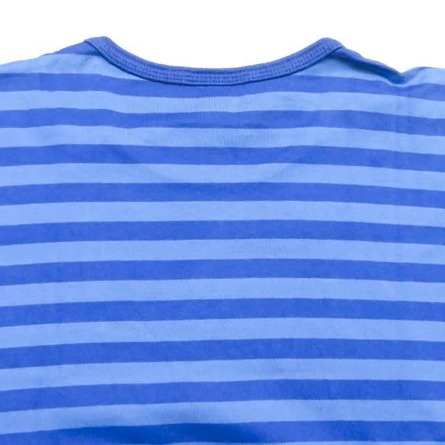 マリメッコ marimekko フィンランド製 コットンボーダーTシャツワンピース 130 ネイビー/ブルー 半袖 クルーネック トップス |  | 05