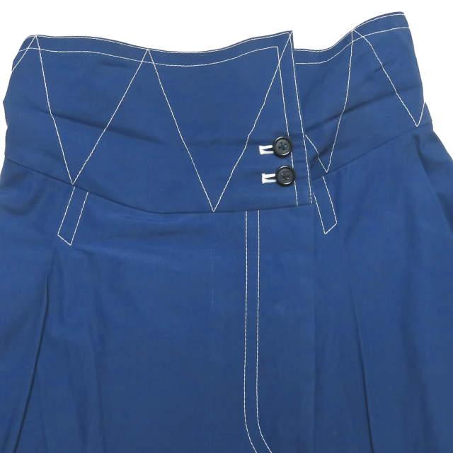 support surface サポートサーフェス 日本製 ポリエステルコットンラップスカート S ブルー ステッチ ボトムス ☆☆lc28525 |  | 04