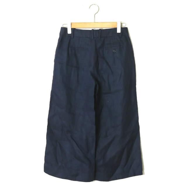 ジェイクルー J.CREW Gazebo Pants リネンヘリンボーンガウチョパンツ E8812 2 ネイビー ワイド クロップド ボトムス |  | 01