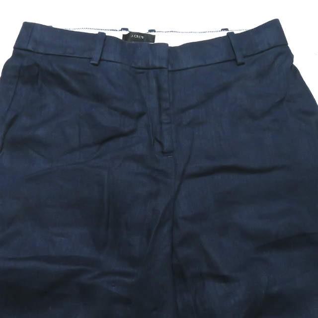 ジェイクルー J.CREW Gazebo Pants リネンヘリンボーンガウチョパンツ E8812 2 ネイビー ワイド クロップド ボトムス |  | 03