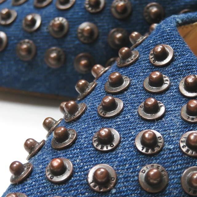 ディーゼル DIESEL スタッズデニムパンプス 36(23cm) インディゴ シューズ |  | 08