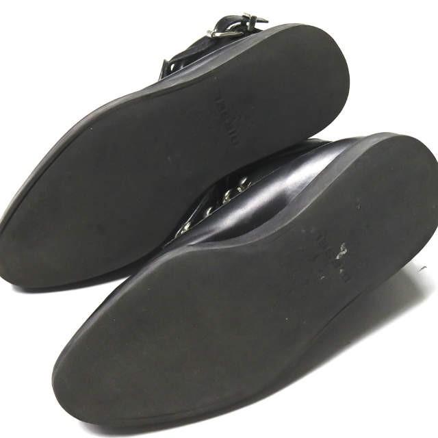 ディーゼル DIESEL アンクルストラップレザーショートブーツ 36(23cm) ブラック レースレス フラットソール シューズ |  | 10