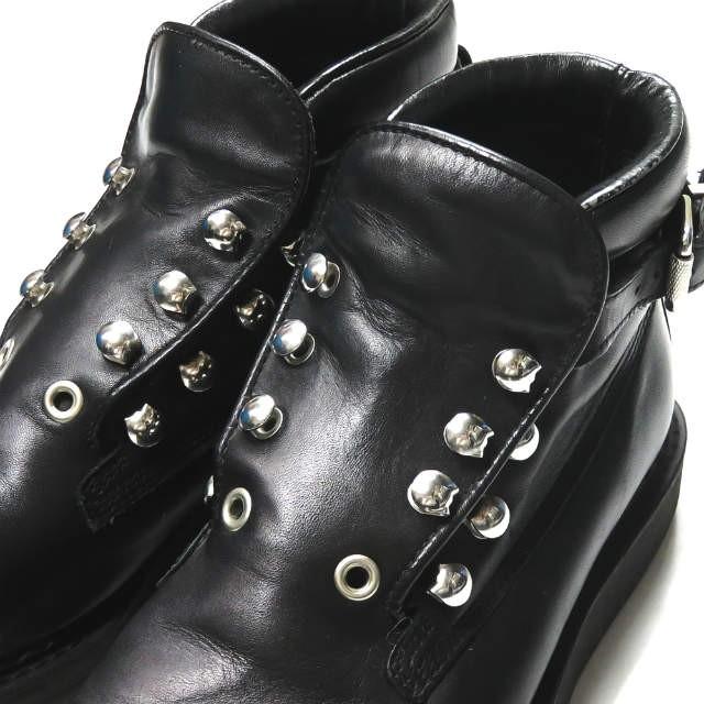 ディーゼル DIESEL アンクルストラップレザーショートブーツ 36(23cm) ブラック レースレス フラットソール シューズ |  | 05