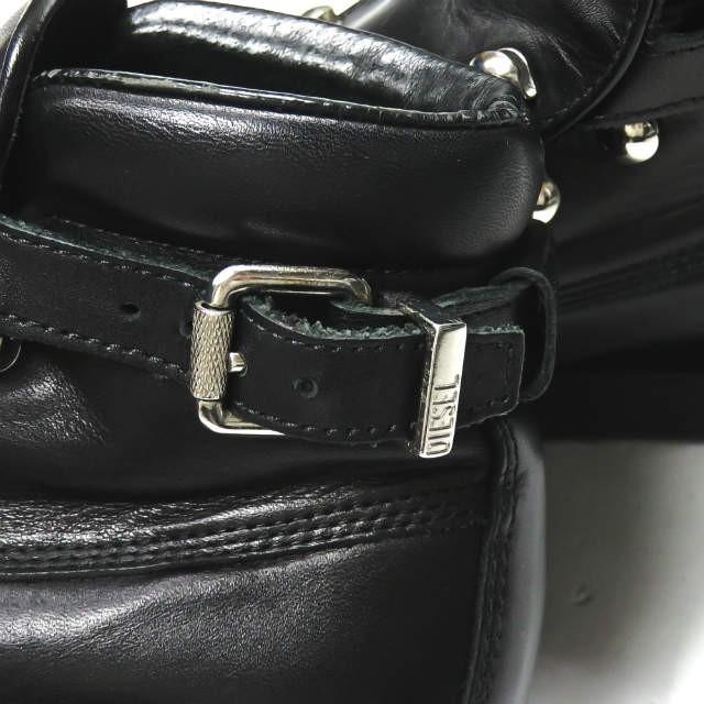 ディーゼル DIESEL アンクルストラップレザーショートブーツ 36(23cm) ブラック レースレス フラットソール シューズ |  | 06
