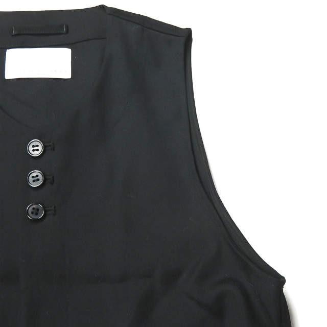 サワタカイ sawa takai 17AW 日本製 リボンデザイン ウールツイルクルーネックベスト FW17-0011 S ブラック ジレ トップス |  | 04