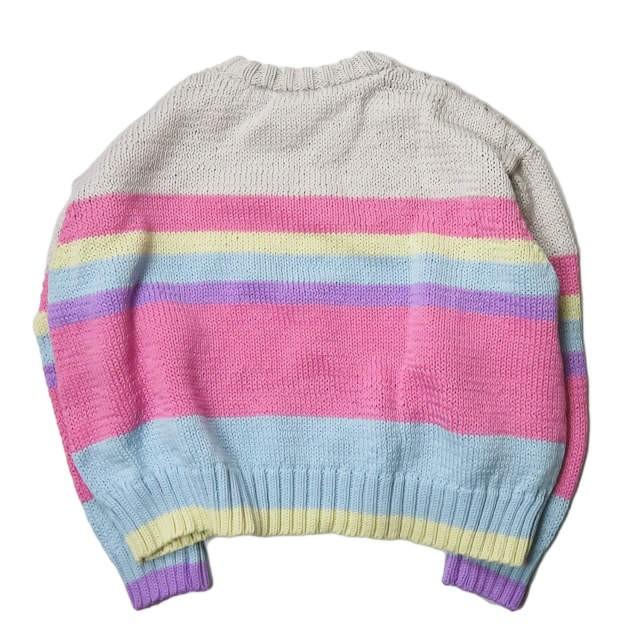 ネオンサイン NEON SIGN 日本製 RAINBOW SWEATER レインボーセーター No.1084 38 マルチカラー マルチボーダー ニット クルーネック オーバーサイズ |  | 01