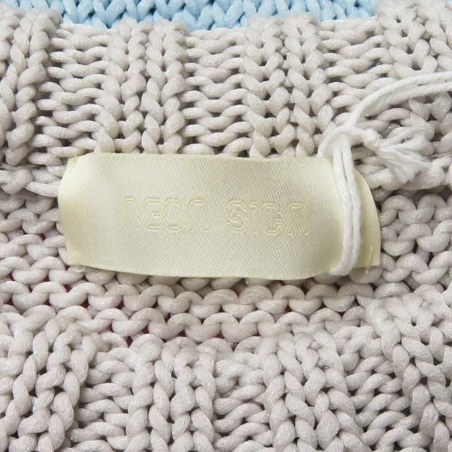 ネオンサイン NEON SIGN 日本製 RAINBOW SWEATER レインボーセーター No.1084 38 マルチカラー マルチボーダー ニット クルーネック オーバーサイズ |  | 02