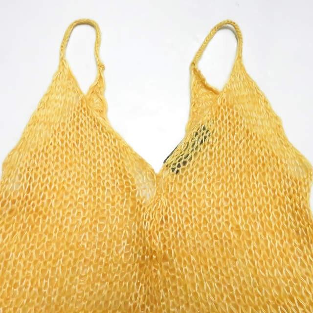 アンユーズド UNUSED ノースリーブモヘアローゲージニットワンピース US1629 0 イエロー キャミソール ロング トップス |  | 04