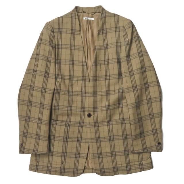 AURALEE オーラリーウールサージチェックジャケット