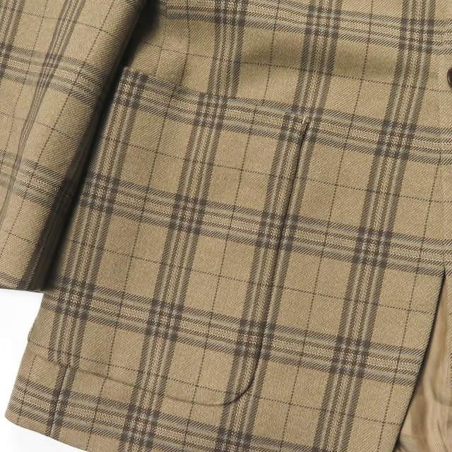 AURALEE WOOL SERGE CHECK NOCOLLAR JACKET 【公式通販】