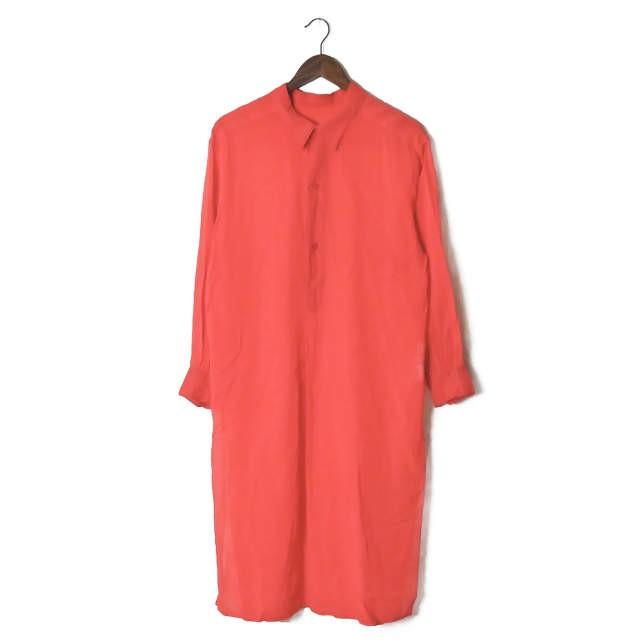 ハイク Hyke 19ss 日本製 Cotton Voile Long Shirt コットンボイルロングシャツ 191 2 レッド 長袖 シースルー ワンピース トップス Lc286 Loopヤフーショッピング店 通販 Yahoo ショッピング