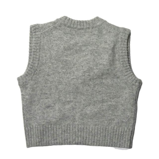 マディソンブルー MADISON BLUE 15AW WOOL KNIT VEST ウールVネックショートベスト MB154-8005 00 グレー ノースリーブ プルオーバー トップス |  | 01