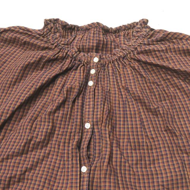 Studio Clip スタディオクリップ コットンテンセルチェックスモック Fl17z014 1 フリー ブラウン シャツ ワンピース トップス Lc Loopヤフーショッピング店 通販 Yahoo ショッピング