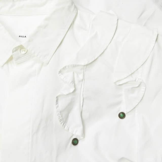 【TOGA PULLA】刺繍ハイネックホワイトシャツ looponline_lc29097