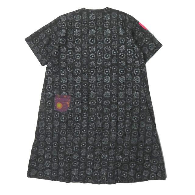 マリメッコ marimekko Nadja 総柄ポケットワンピース 160 ブラック 半袖 パッチワーク KIHLATASKU  トップス |  | 01
