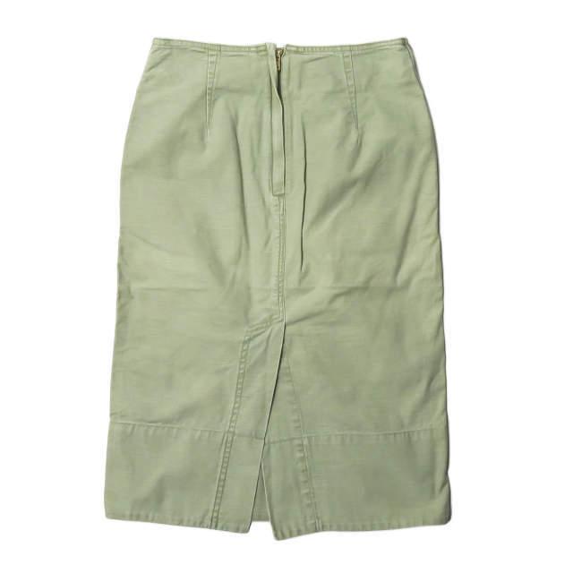 MADISON BLUE マディソンブルー 日本製 バックサテンミリタリータイトスカート 00(XS) オリーブ バックジップ ボトムス ☆☆lc29233 |  | 01