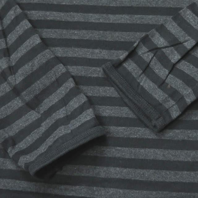 マリメッコ marimekko フィンランド製 ボーダーロングスリーブTシャツ S ブラック/グレー 長袖 コットン クルーネック トップス |  | 04